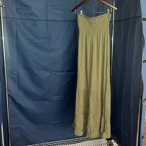 Gorgeous Olive Green strapless dress